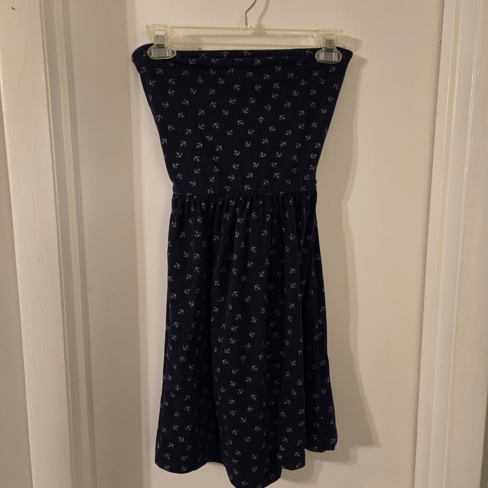 Ocean Drive Navy Anchor Print Mini Dress